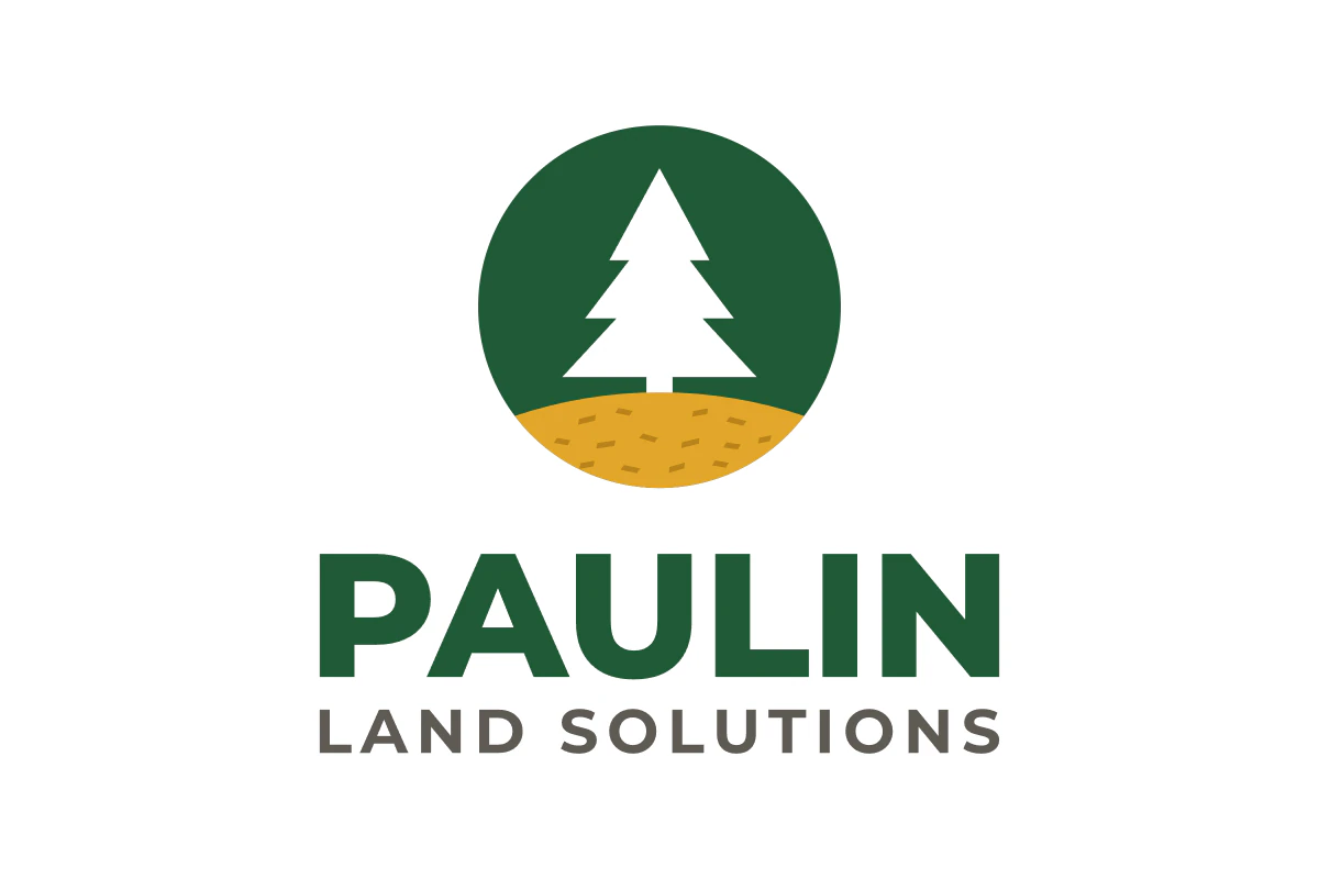 Paulin Land Solutions logo: land clearing and forestry mulching in Waukesha, Wisconsin